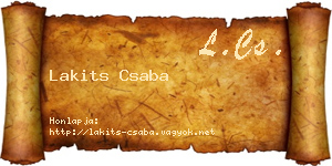Lakits Csaba névjegykártya